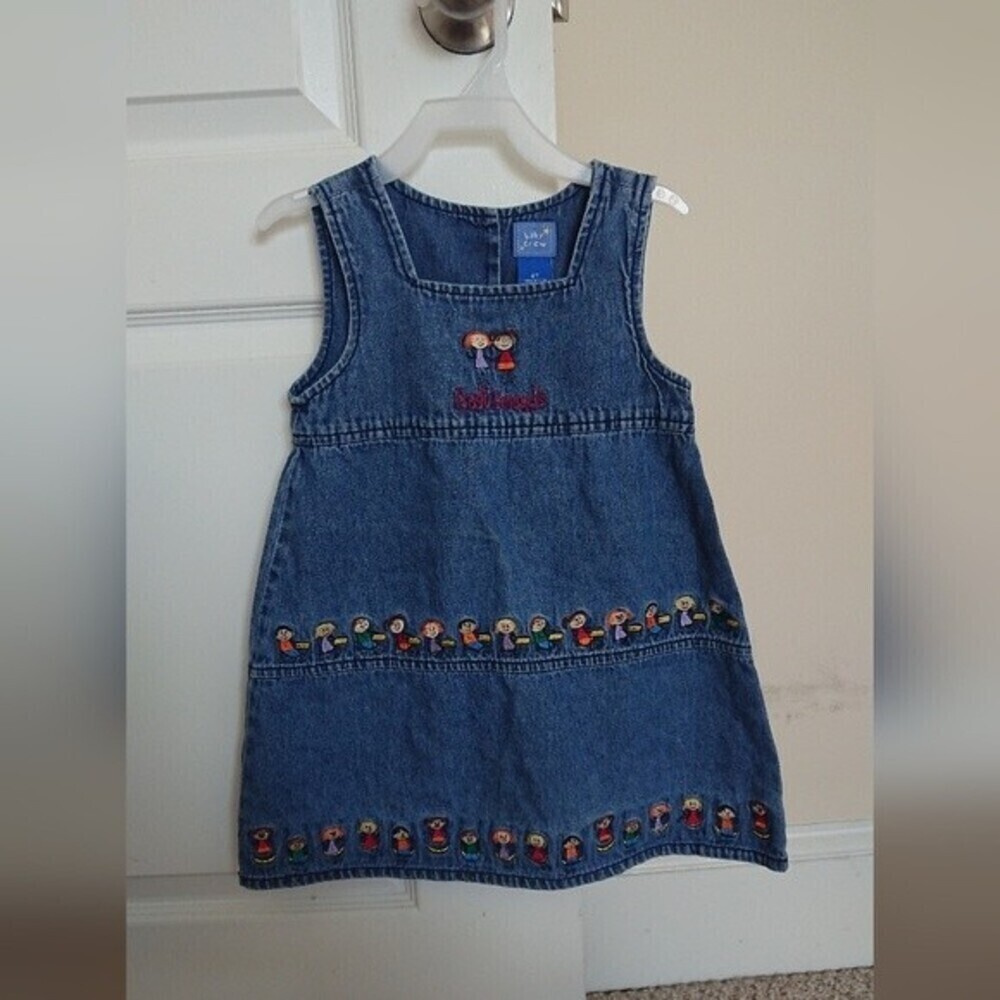 Baby crew best friends denim dress 4T